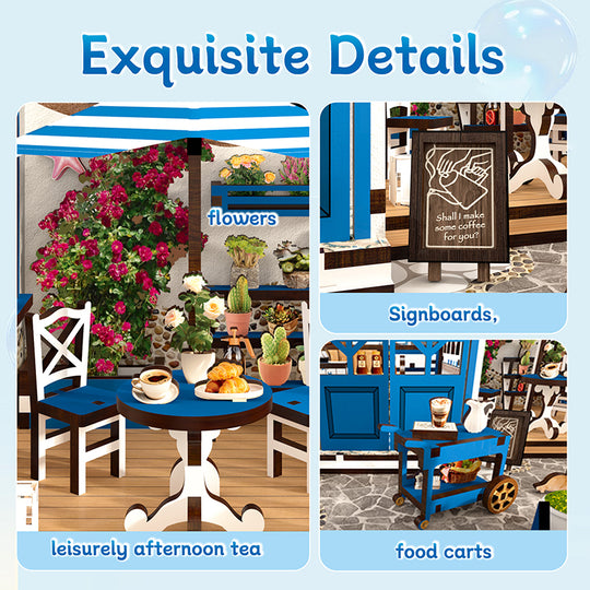 Santorini Sun Coffee DIY Miniature House