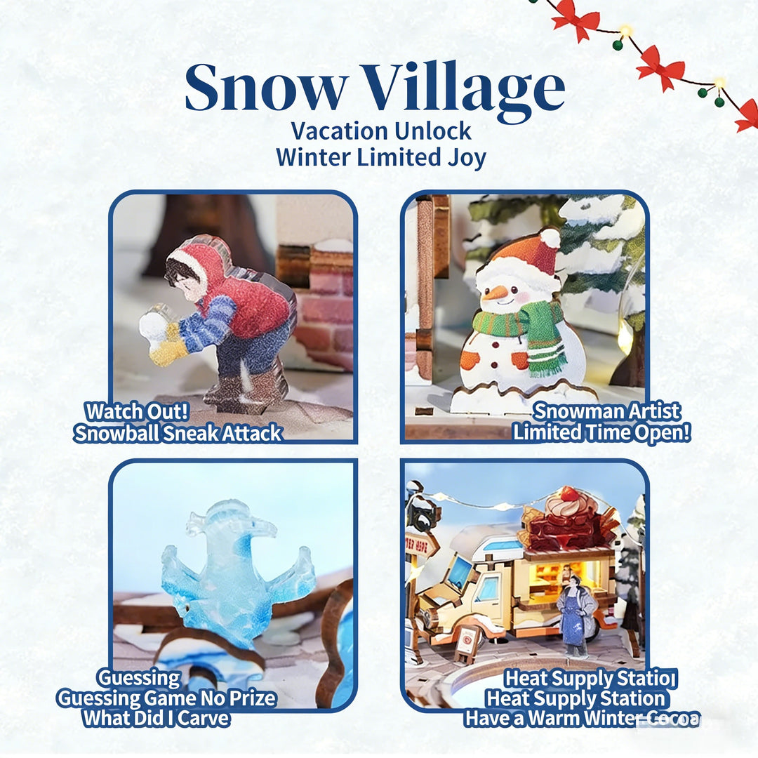 Ice Rink Spinning Skater DIY Wooden Music Box