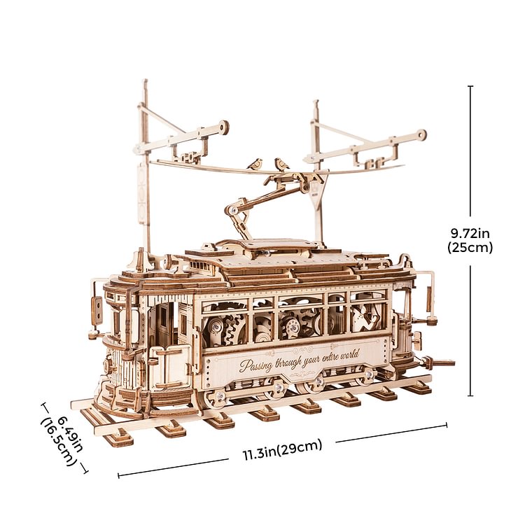 Classic City Tram 3D Wooden Puzzle