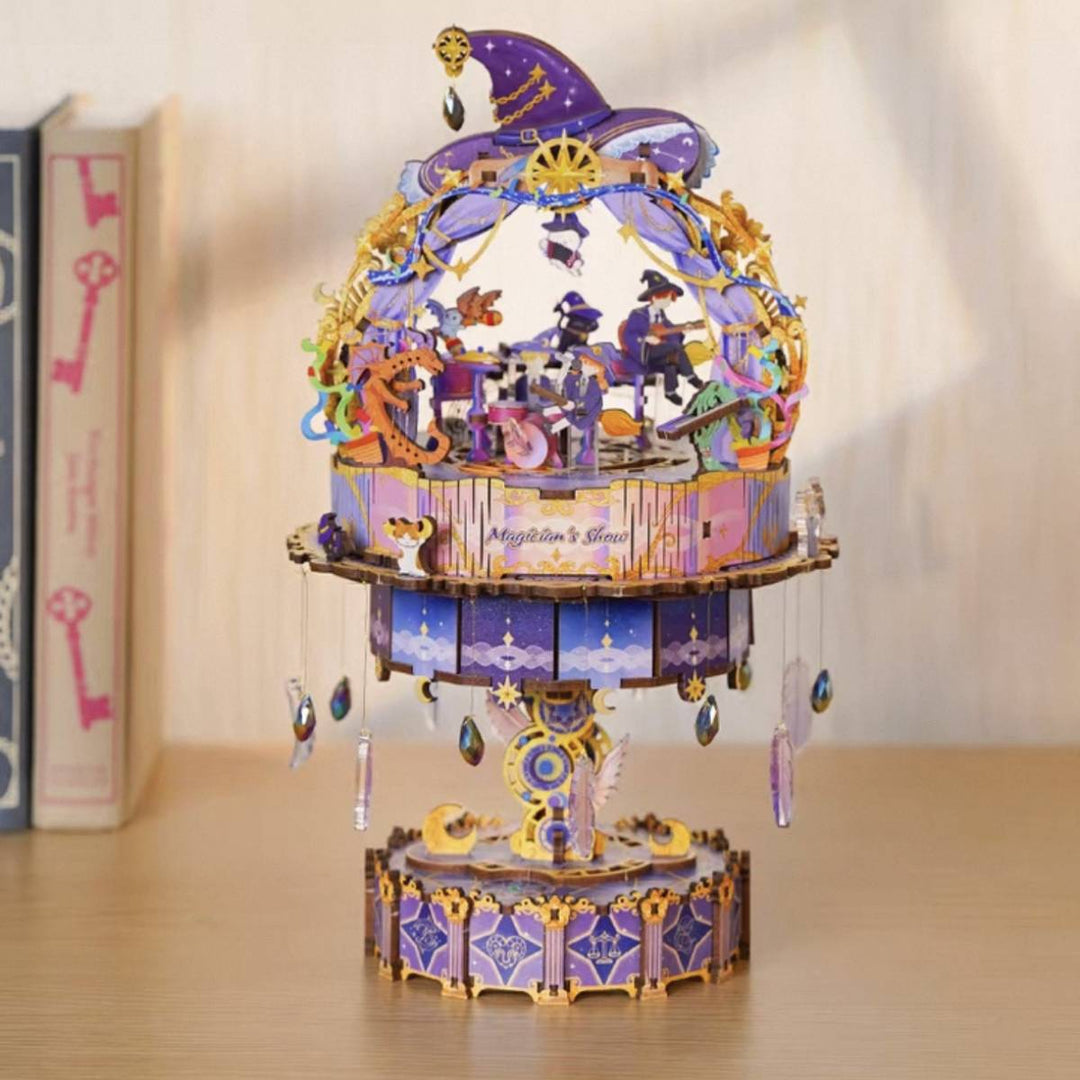 Magician’s Show DIY 3D Wooden Music Box Kit