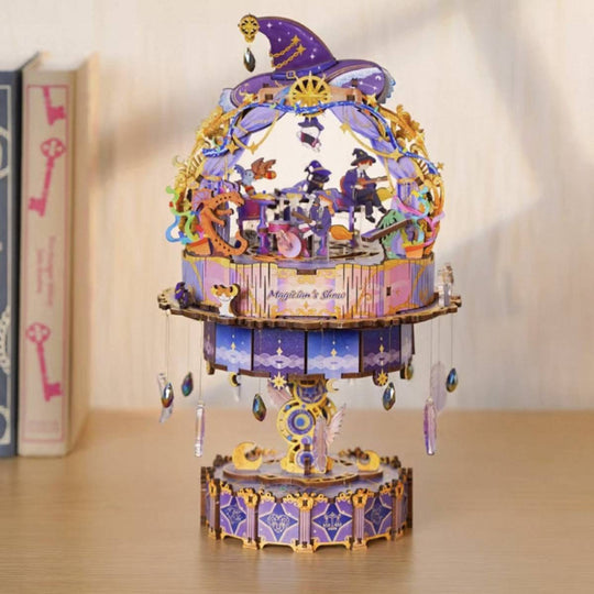 Magician’s Show DIY 3D Wooden Music Box Kit