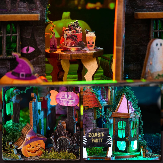 Halloween Night DIY Miniature House Kit