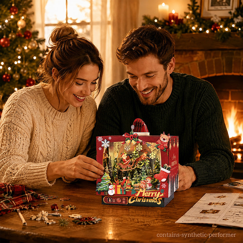 Christmas Triple Scene DIY Book Nook Kit