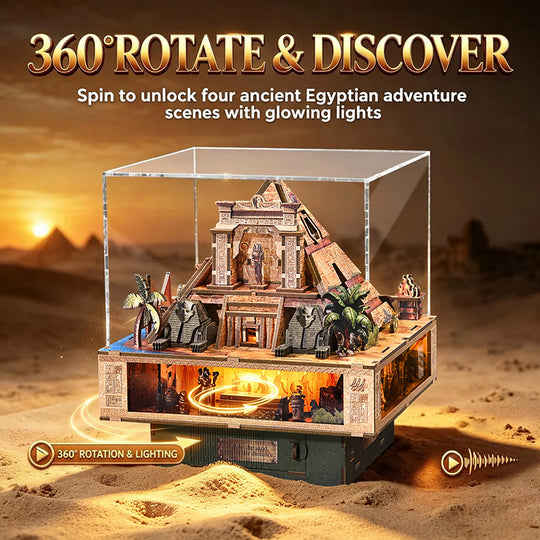 Desert Secret Journey Wooden Music Box Model