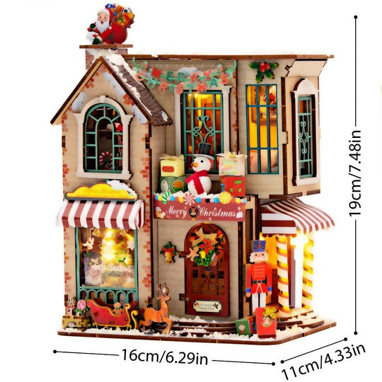 Enchanted Christmas Cottage DIY Miniature House Kit