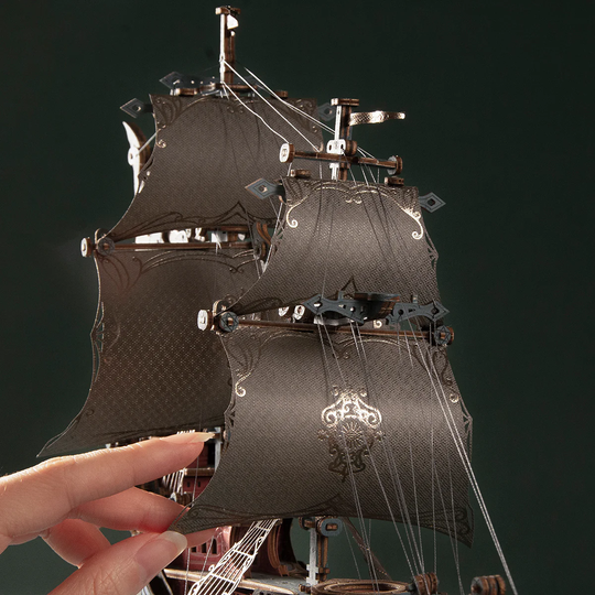 Fantasy Elf Ship DIY 3D Wooden Puzzle Kit