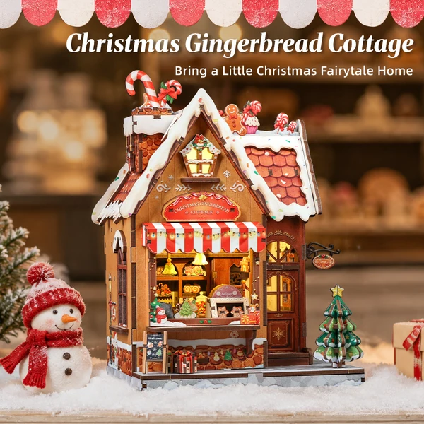Christmas Gingerbread Cottage DIY Miniature House