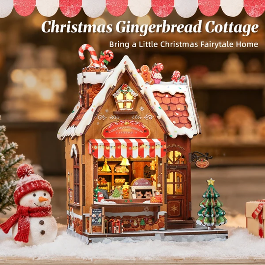 Christmas Gingerbread Cottage DIY Miniature House