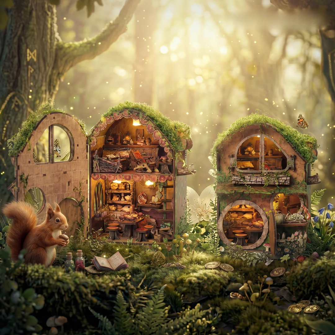 Wewowood Green Vine Cottage DIY Miniature House