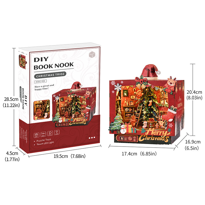 Christmas Triple Scene DIY Book Nook Kit