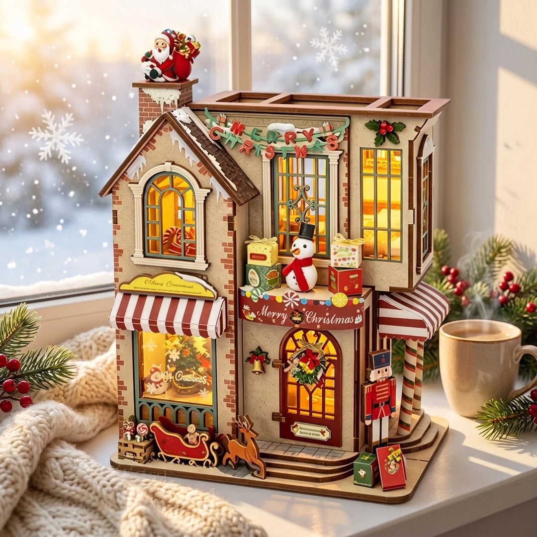 Enchanted Christmas Cottage DIY Miniature House Kit