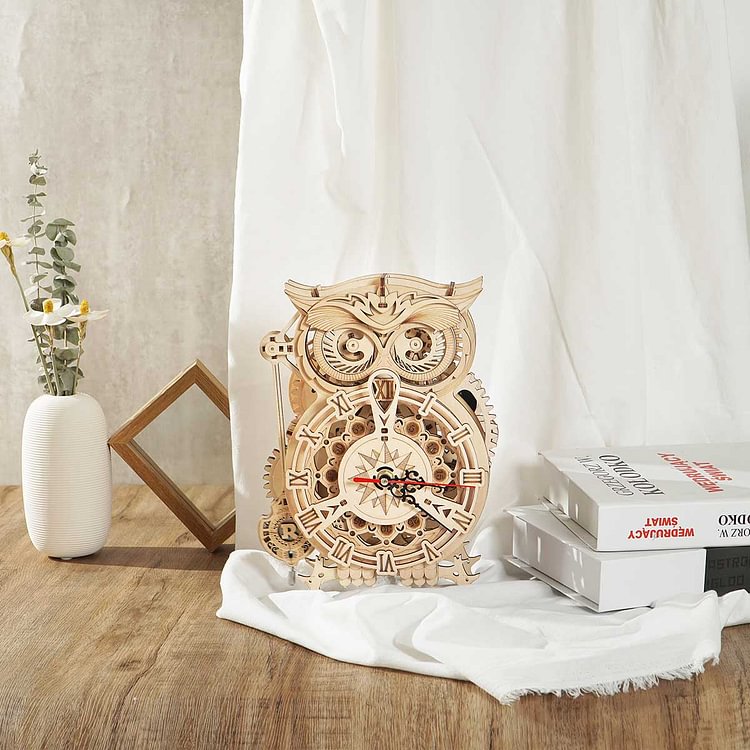 Owl Clock Mechanical Gears 3D Wooden Puzzle