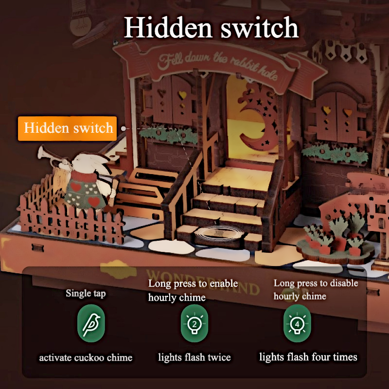 Vintage Cuckoo Clock DIY 3D Wooden Puzzle Kit