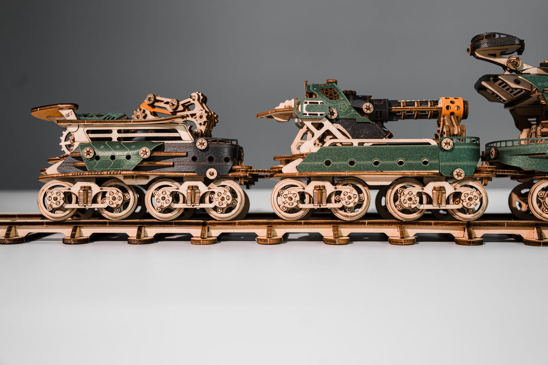 Steampunk Mechanical Gear Train Wooden Model Kit