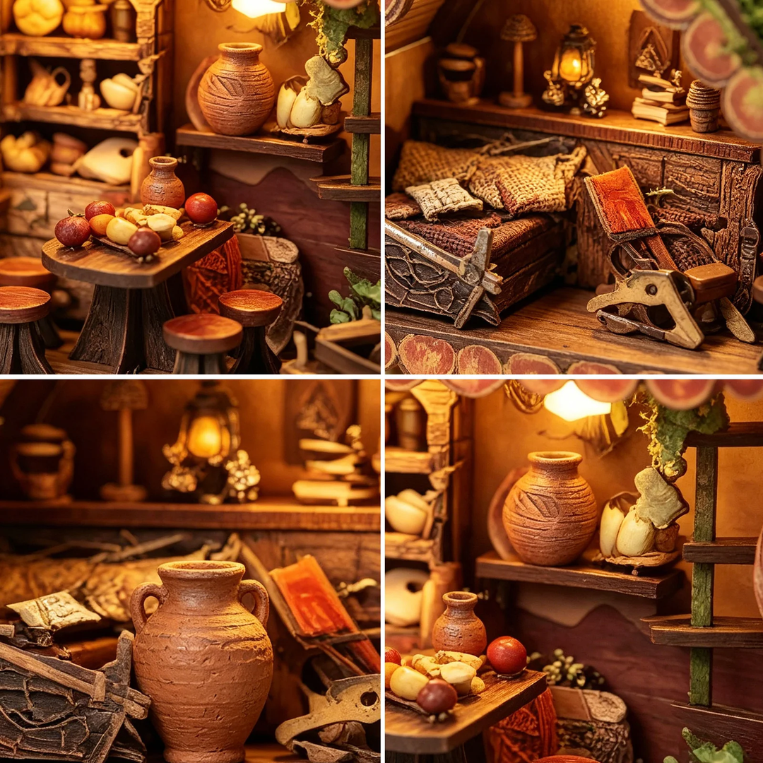 Wewowood Green Vine Cottage DIY Miniature House