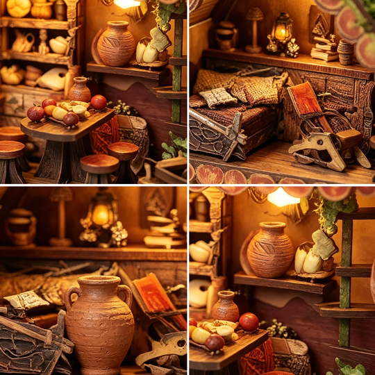 Wewowood Green Vine Cottage DIY Miniature House