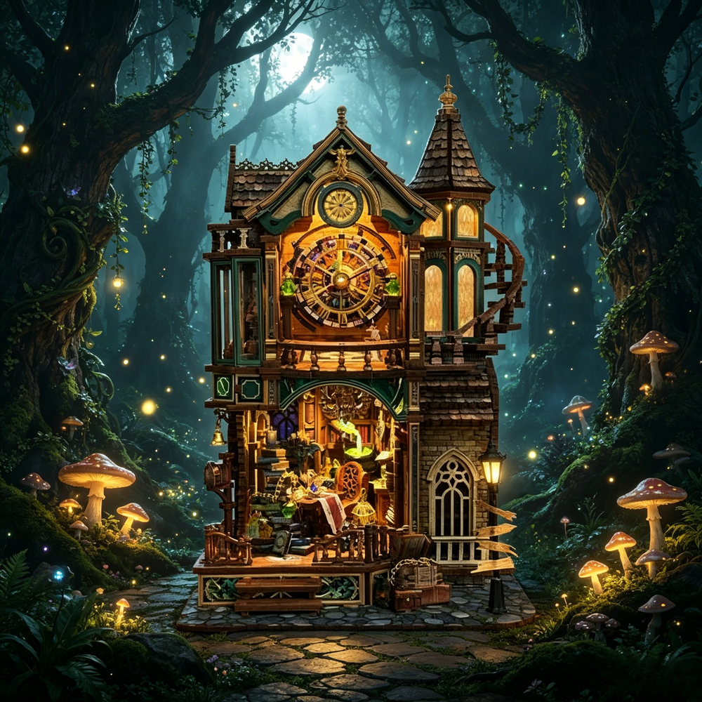 Wewowood Magic Clock Tower DIY Miniature House