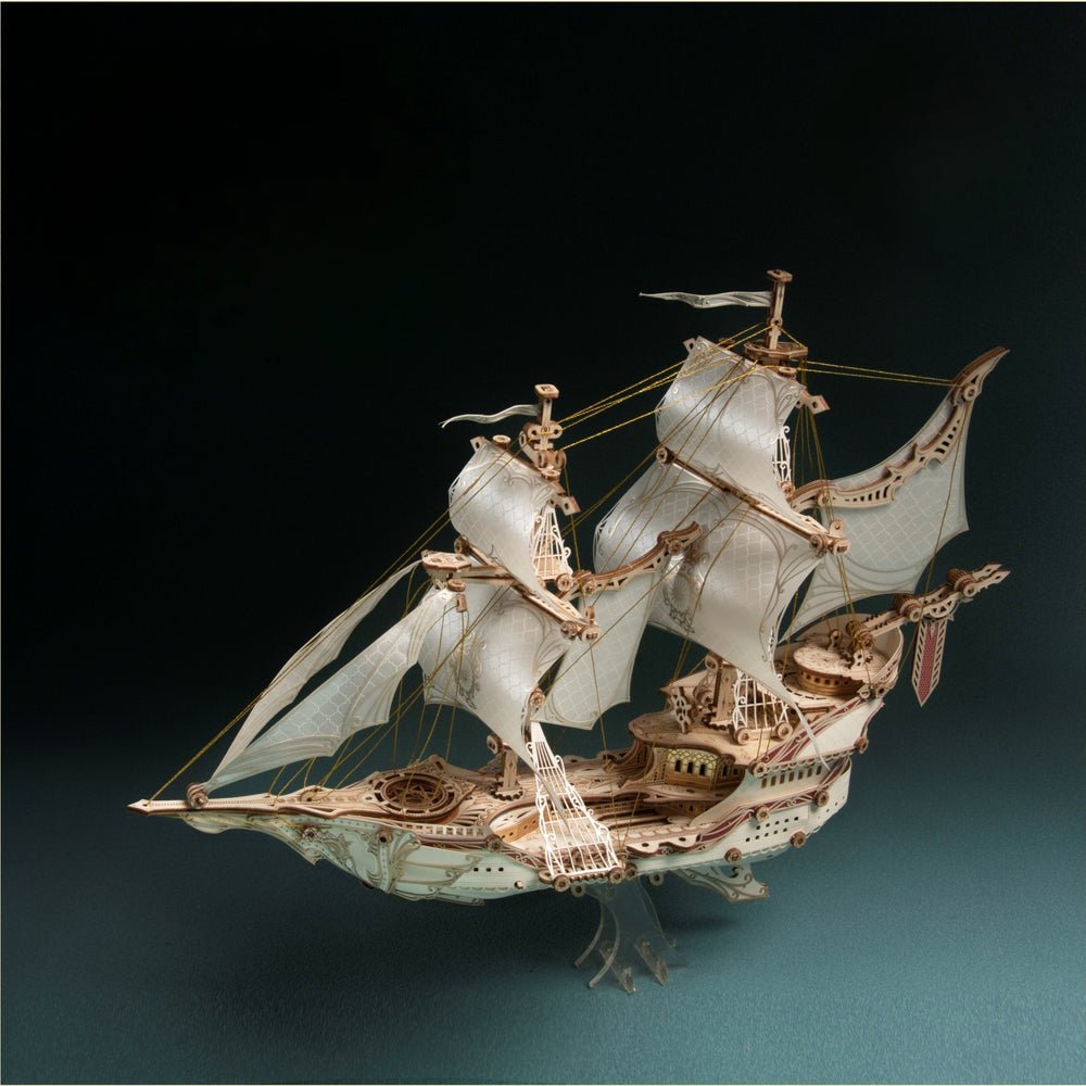 Fantasy Elf Ship DIY 3D Wooden Puzzle Kit