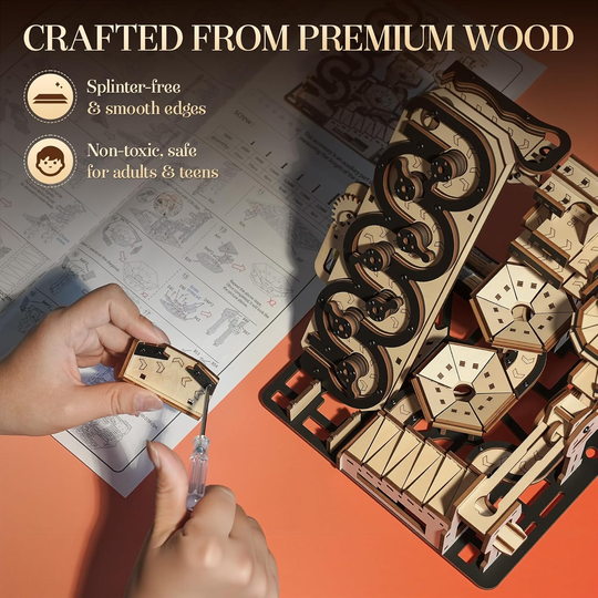 The Celestial Ladder Electric Kinetic Rolling Ball Maze 3D Wooden Puzzle