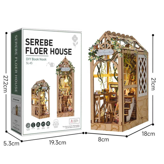 Wewowood Serene Flower House Book Nook Kit