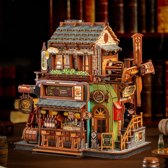 Corner Tavern Mechanical 3D Wooden Puzzle