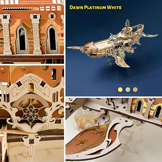 Stellar Whale Voyager 3D Wooden Puzzle Kit