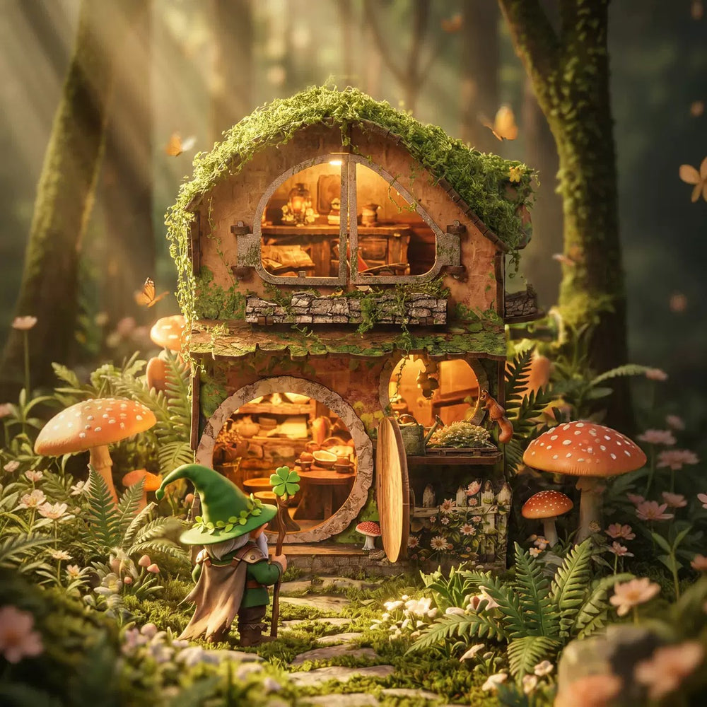 Wewowood Green Vine Cottage DIY Miniature House