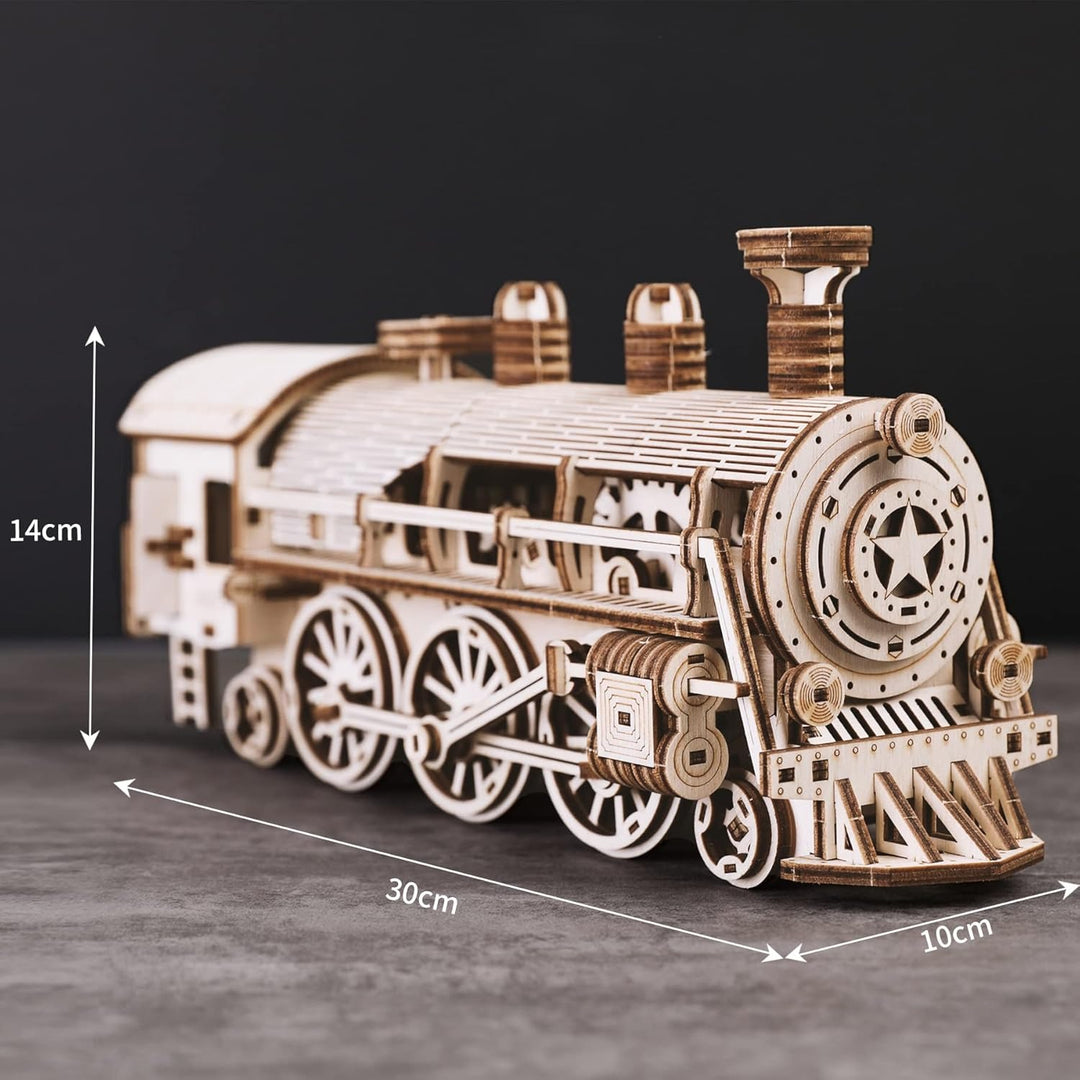 DIY Mechanical Steam Train 3D Wooden Puzzle