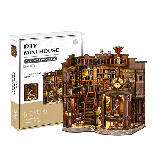 Dreamy Book Hall DIY Miniature Dollhouse Kit