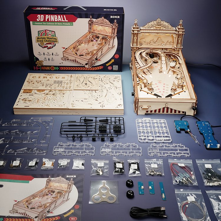 Interesting 3D Pinball Machine Wooden Puzzle