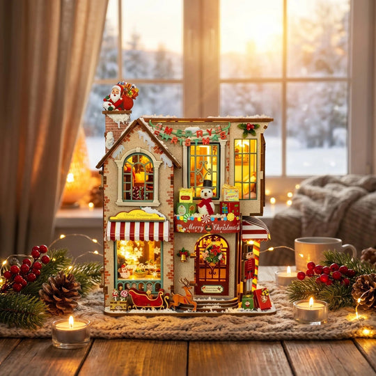 Enchanted Christmas Cottage DIY Miniature House Kit