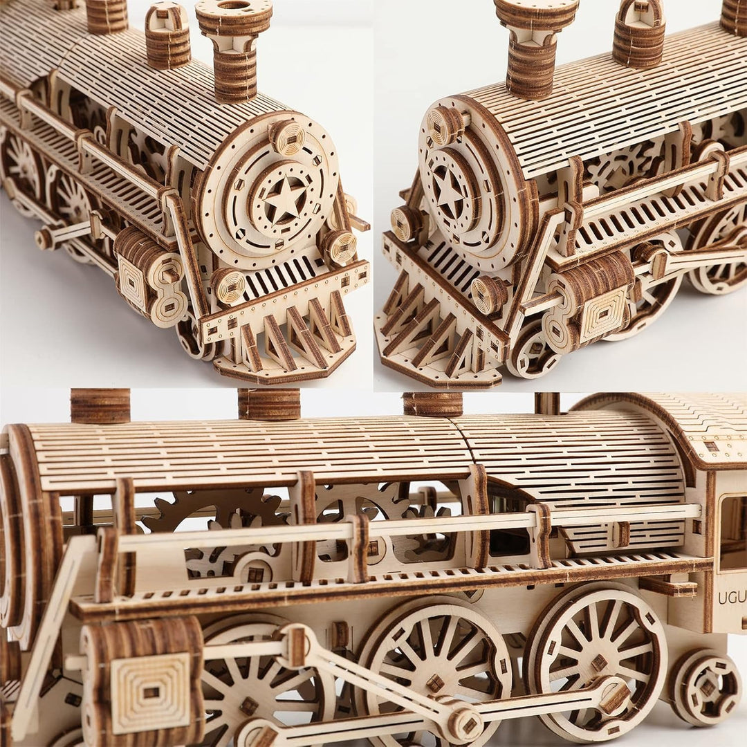 DIY Mechanical Steam Train 3D Wooden Puzzle