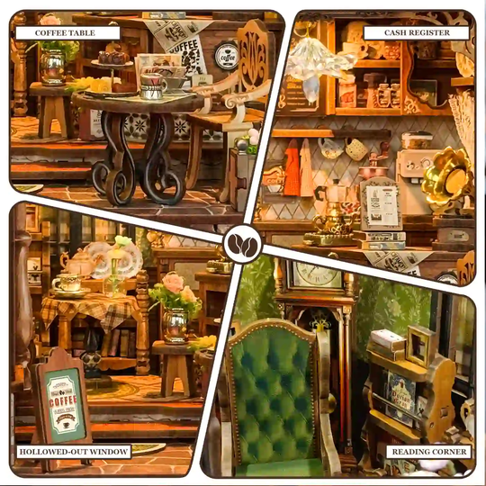 Floral Mark Café DIY Miniature House Kit