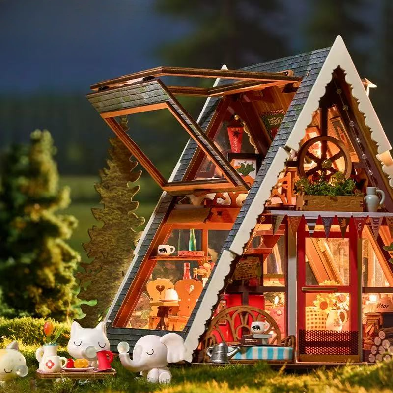 A-Frame Cabin 3D Wooden Puzzle