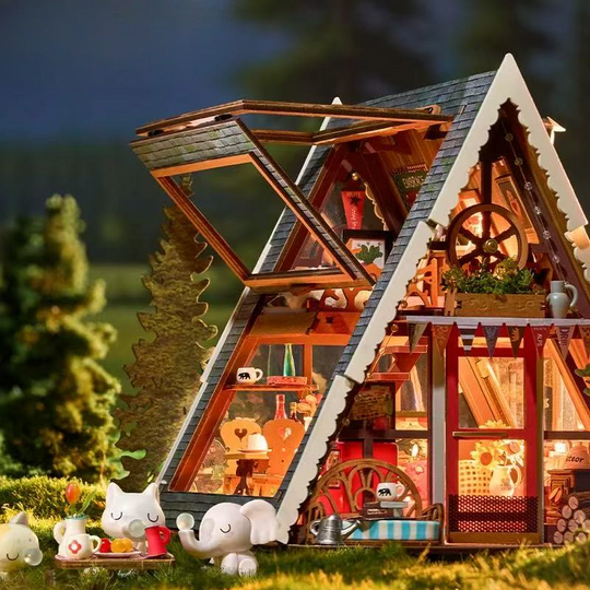A-Frame Cabin 3D Wooden Puzzle
