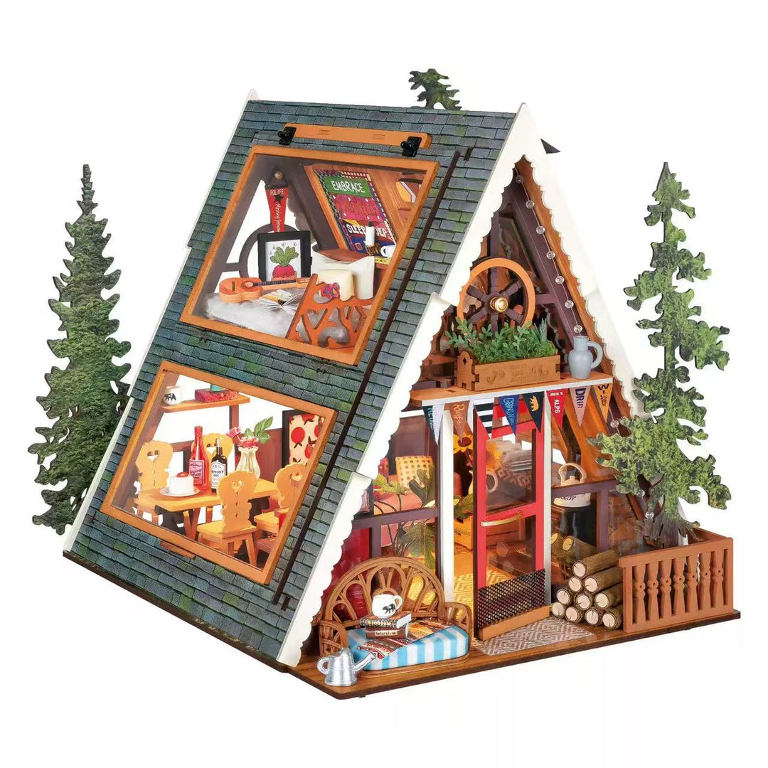 A-Frame Cabin 3D Wooden Puzzle
