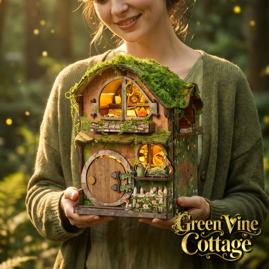 Wewowood Green Vine Cottage DIY Miniature House