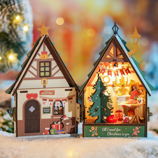 Twinkling Christmas Miniature House