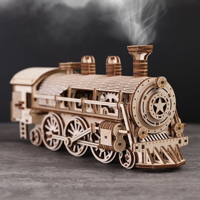 DIY Mechanical Steam Train 3D Wooden Puzzle