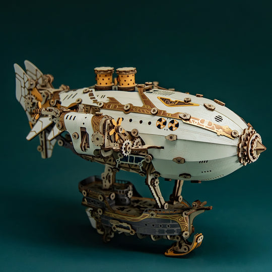 Victorian Fantasy Steampunk Airship 3D Wooden Puzzle