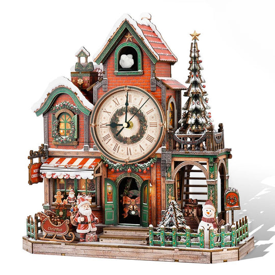 Christmas Cuckoo Clock House 3D Wooden Puzzle