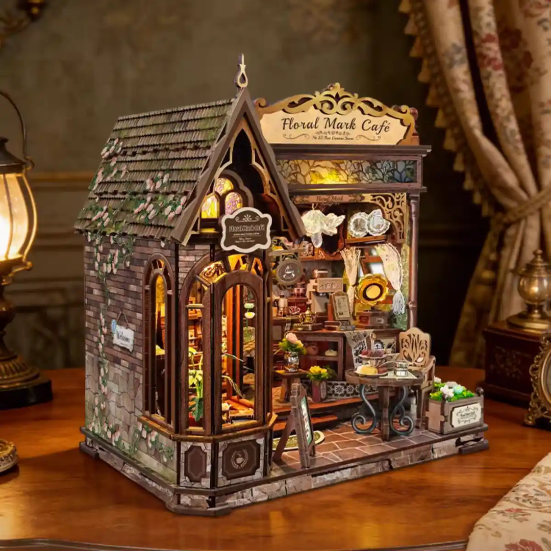 Floral Mark Café DIY Miniature House Kit