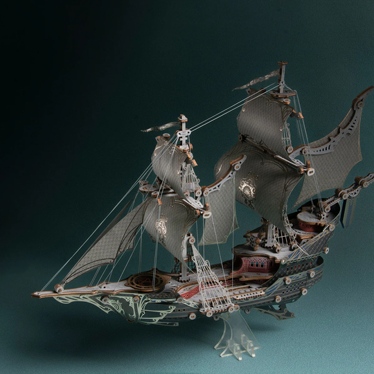 Fantasy Elf Ship DIY 3D Wooden Puzzle Kit