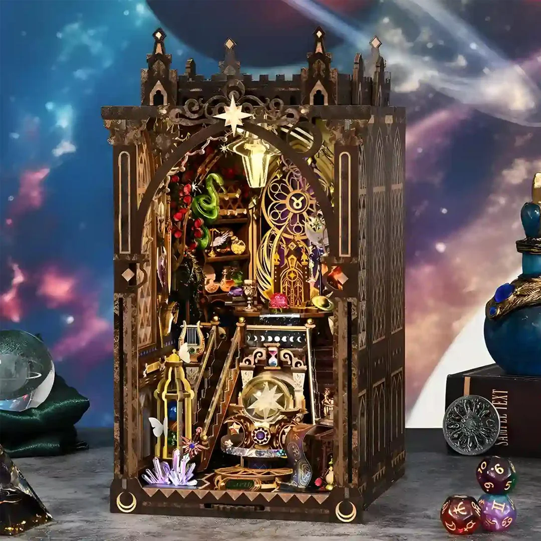 Mystic Zodiac DIY Wooden Book Nook Kit