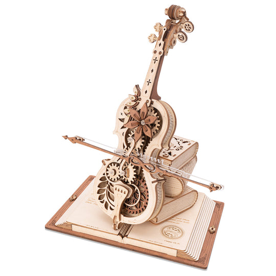 Magic Cello Mechanical Music Box 3D Wooden Puzzle