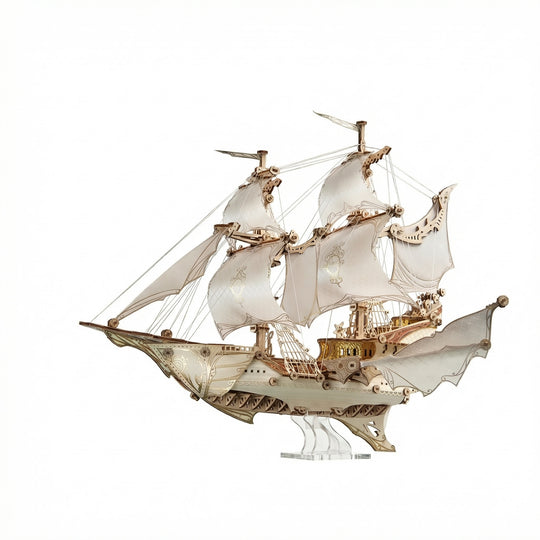 Fantasy Elf Ship DIY 3D Wooden Puzzle Kit