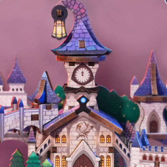 Magical Castle Musical Box Toy with Rotating Mechanism