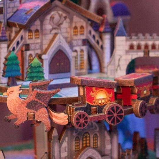 Magical Castle Musical Box Toy with Rotating Mechanism