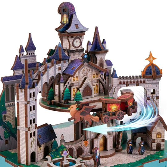 Magical Castle Musical Box Toy with Rotating Mechanism