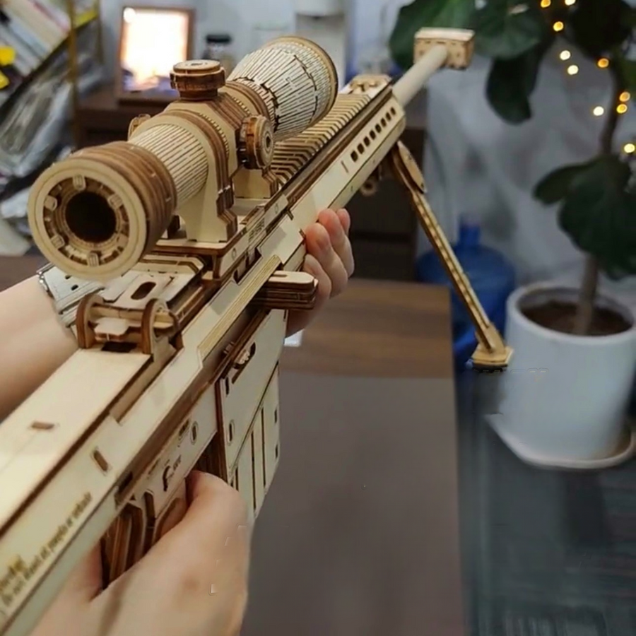 Barrett Sniper Rifle 3D DIY Wood Crafts – wewowood